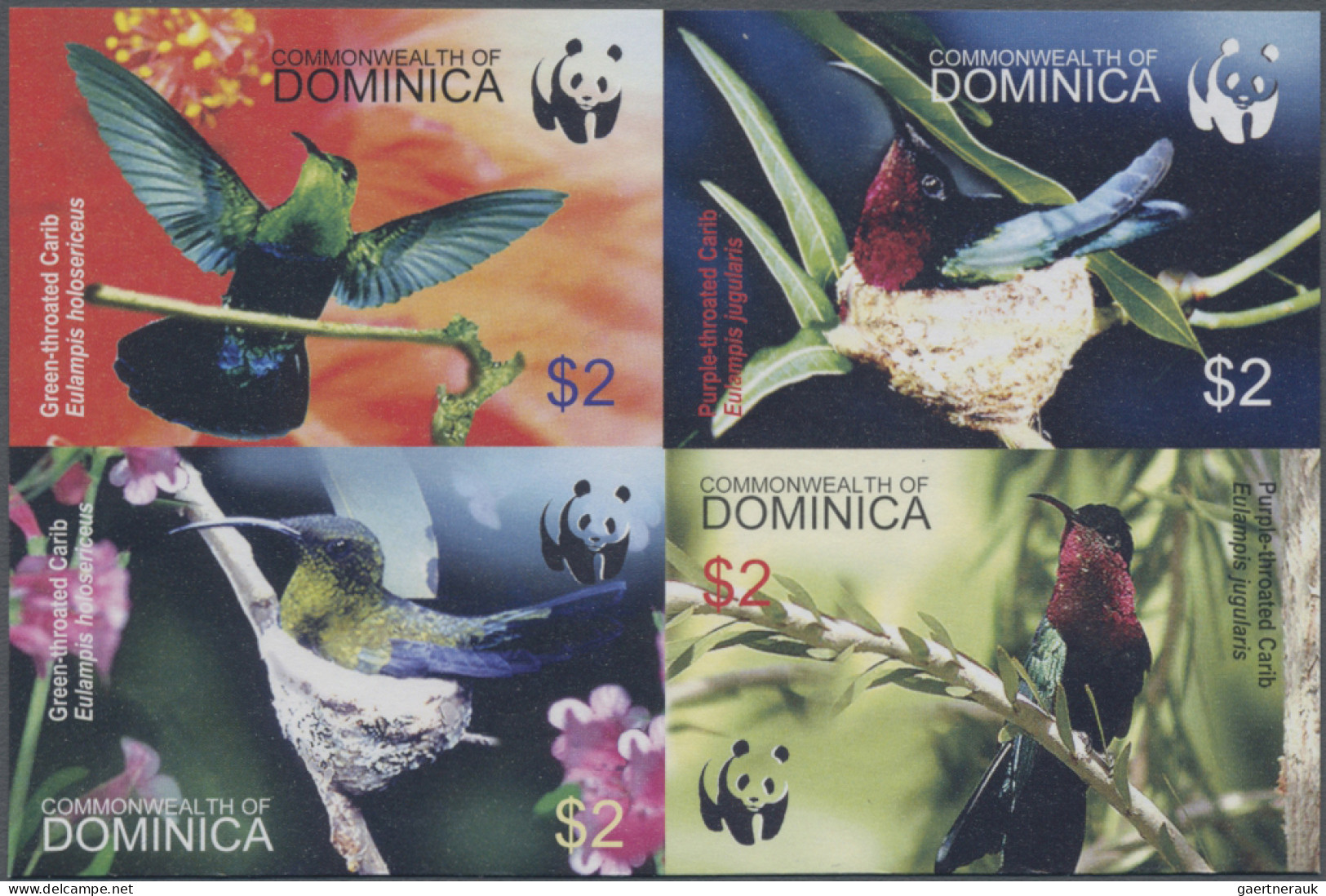 Dominica: 1999/2009. Collection containing 3672 IMPERFORATE stamps and 56 IMPERF