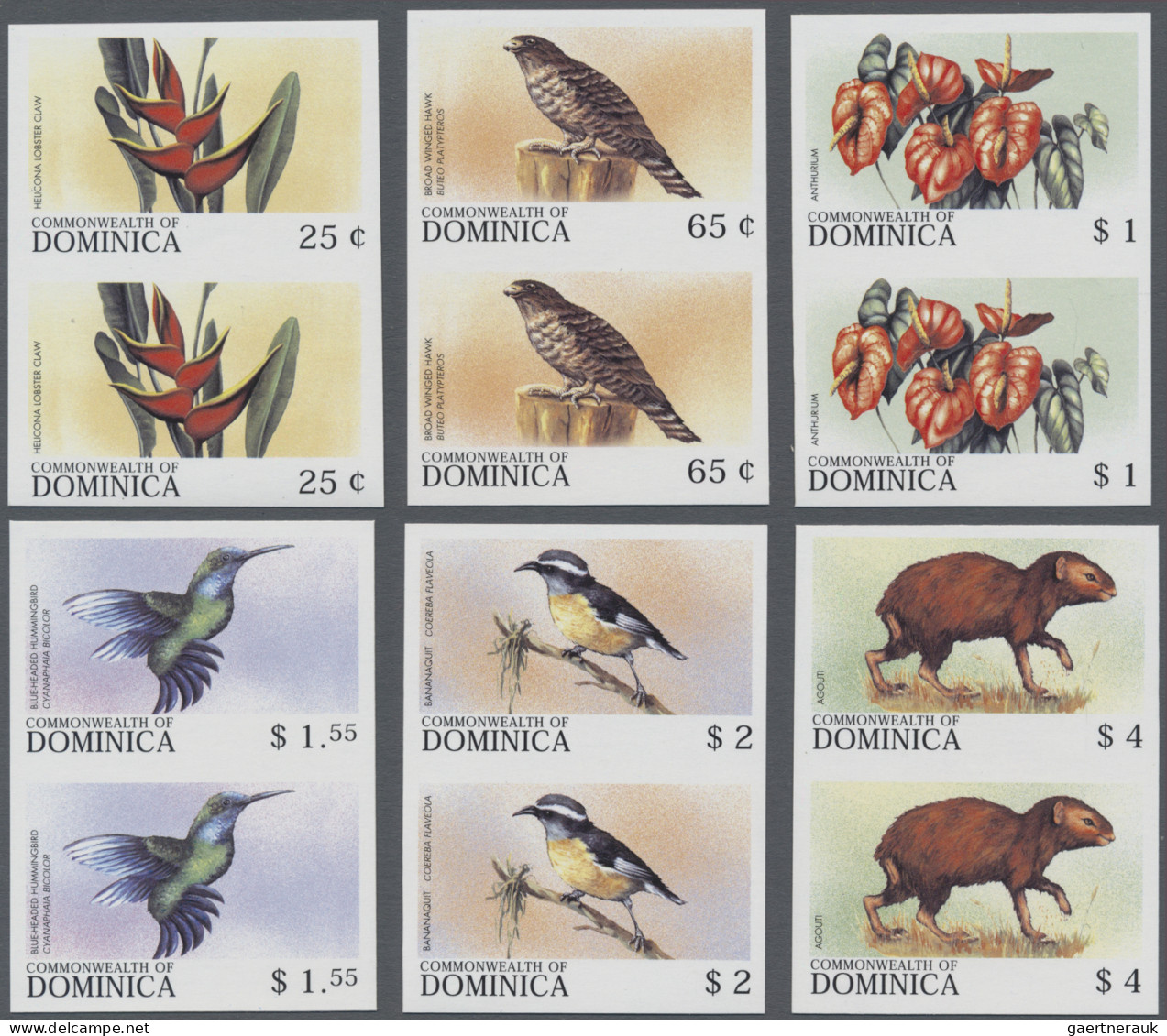 Dominica: 1999/2009. Collection containing 3672 IMPERFORATE stamps and 56 IMPERF