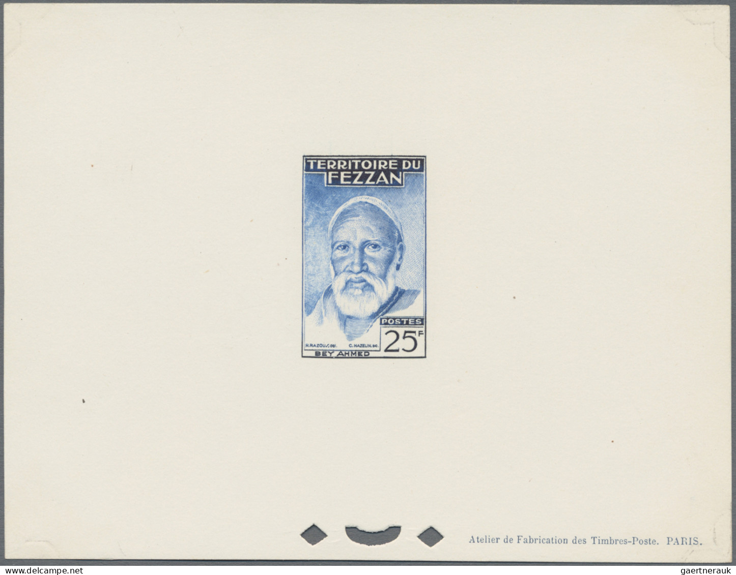 Fezzan: 1951, Second Definitive Issue For Fezzan, 30 C To 50 F And The Two Air M - Lettres & Documents