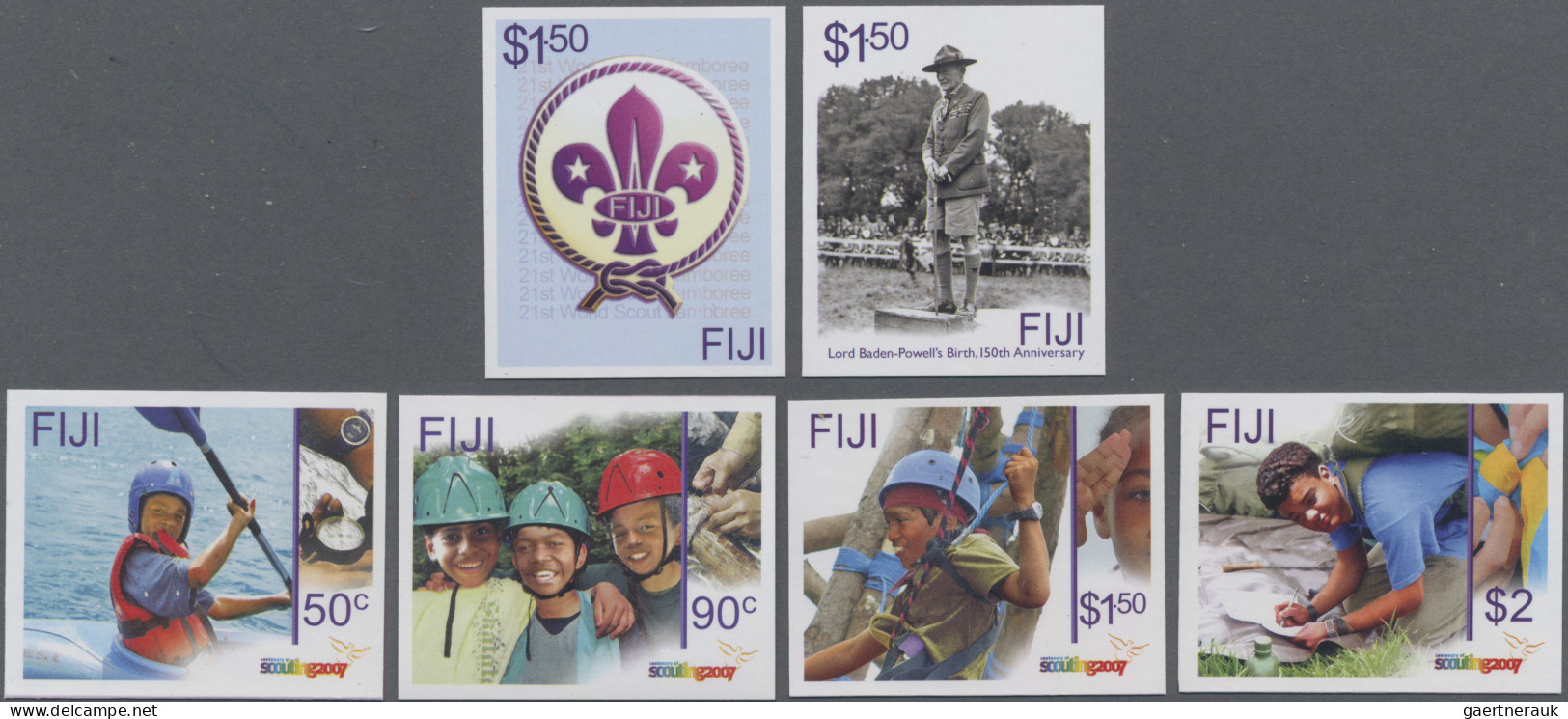 Fiji: 2007/2008. Collection Containing 124 IMPERFORATE Stamps (inclusive S/s) Co - Fidji (...-1970)