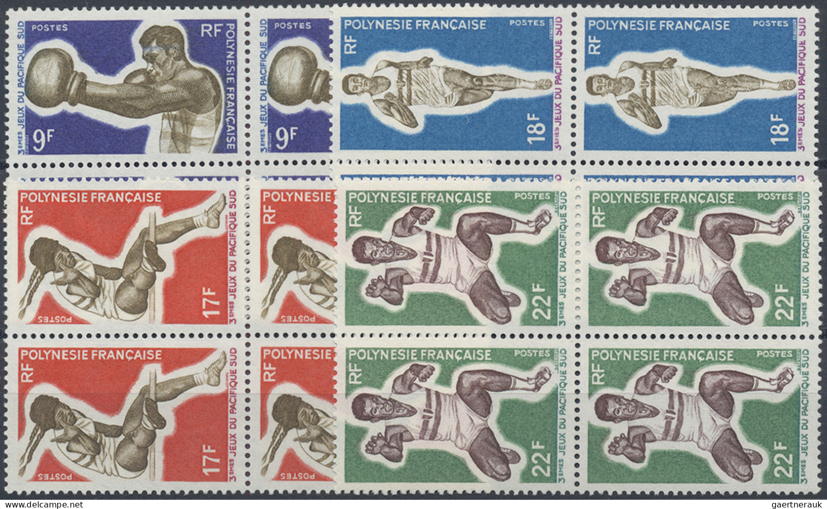 French Polynesia: 1962/1971, Kleine Sammlung Von Auf Auktionen Ersteigerten Post - Briefe U. Dokumente