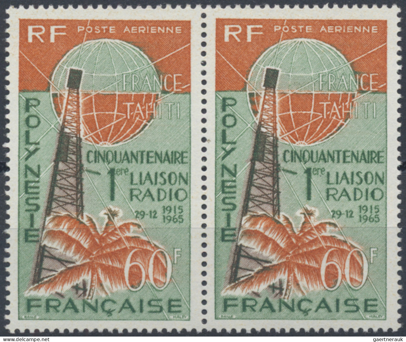 French Polynesia: 1962/1971, kleine Sammlung von auf Auktionen ersteigerten post