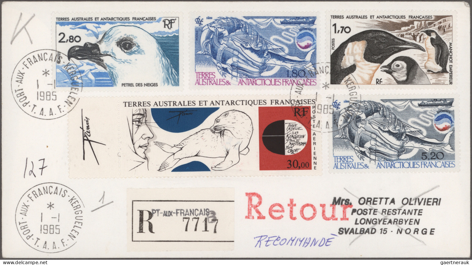 French Antarctic: 1972/2007, Collection Of Apprx. 200 Covers/cards, Showing A Ni - Briefe U. Dokumente