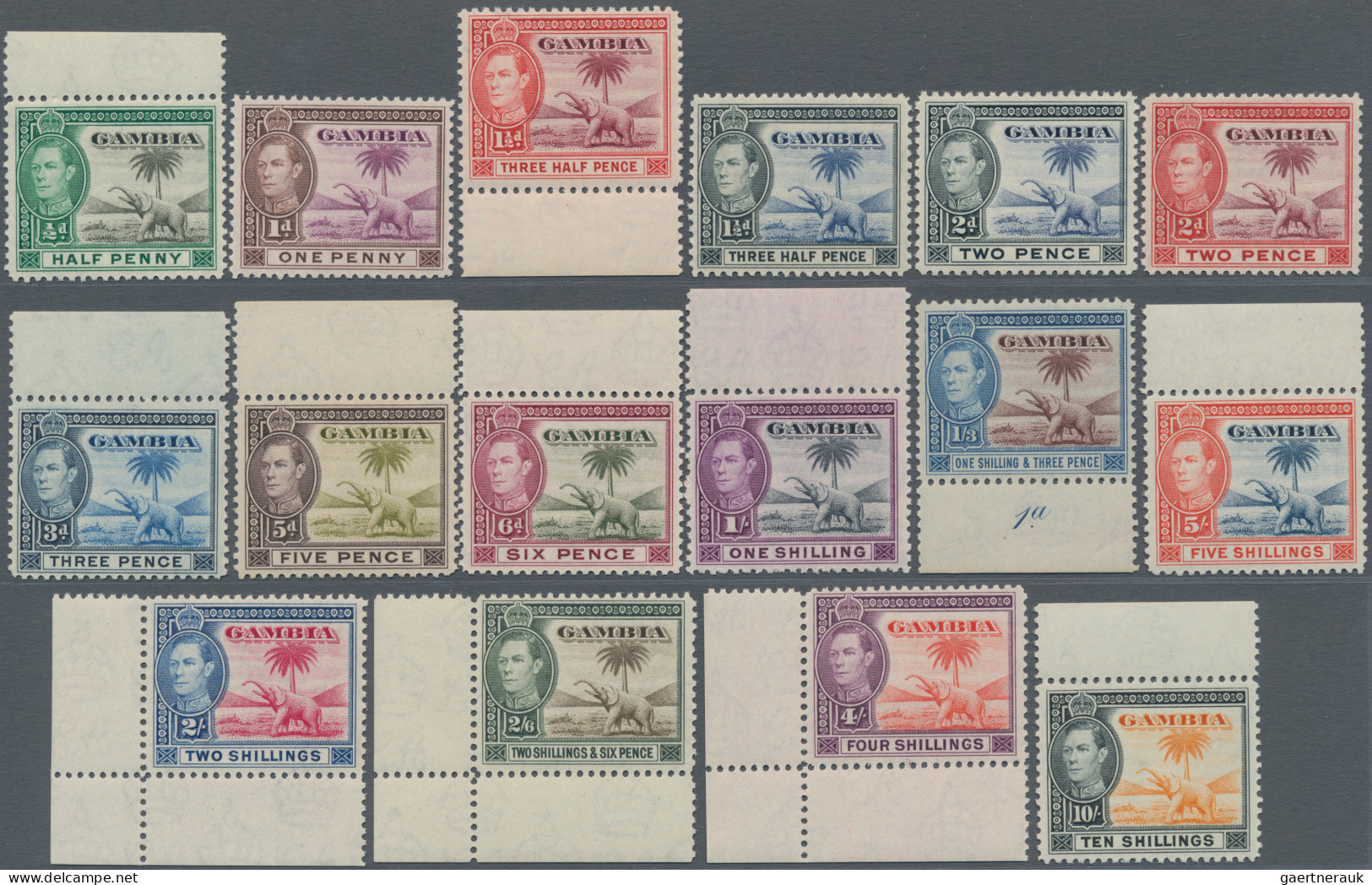 The Gambia: 1938/1963, Seven Sets, Including Four KGVI Definitive Sets Of 1938, - Gambie (1965-...)