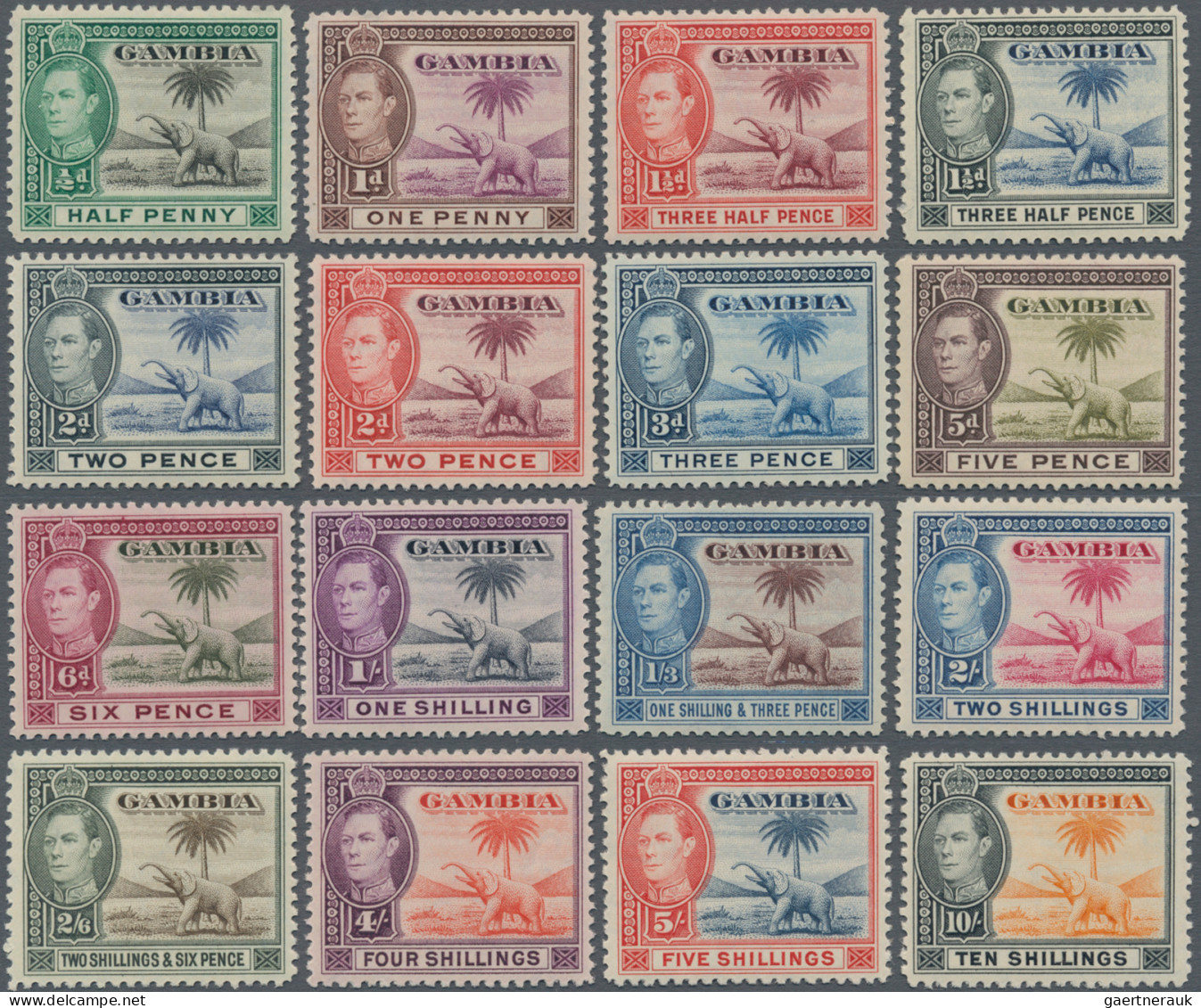 The Gambia: 1938/1963, Seven Sets, Including Four KGVI Definitive Sets Of 1938, - Gambia (1965-...)
