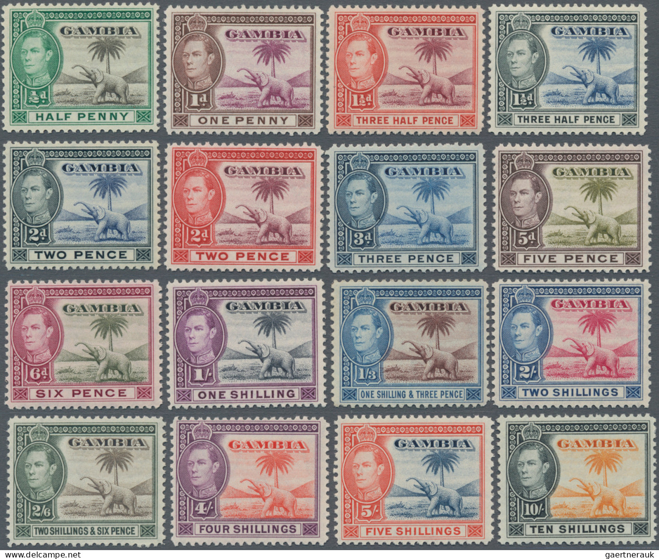 The Gambia: 1938/1963, Seven Sets, Including Four KGVI Definitive Sets Of 1938, - Gambie (1965-...)