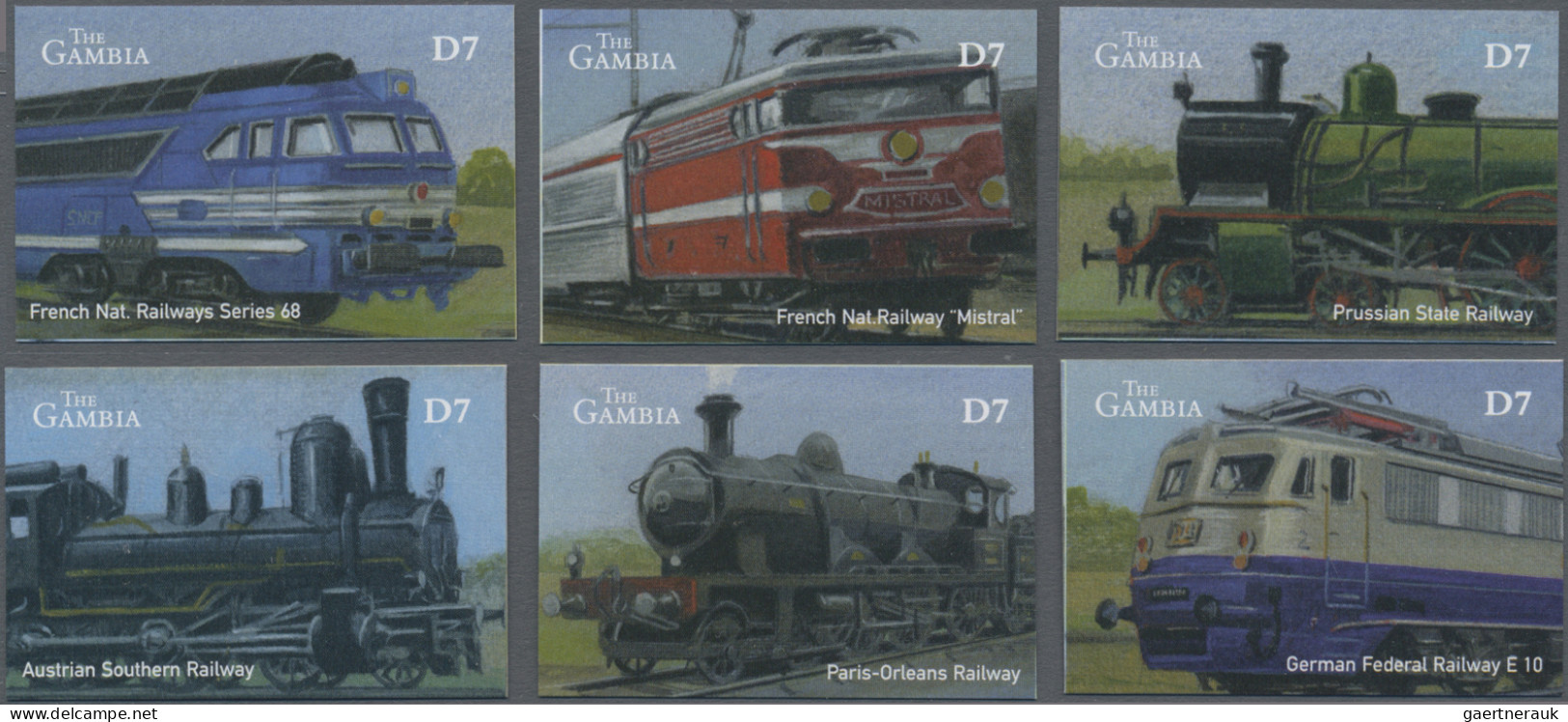 The Gambia: 2001/2010. Collection Containing 549 IMPERFORATE Stamps (inclusive M - Gambie (1965-...)