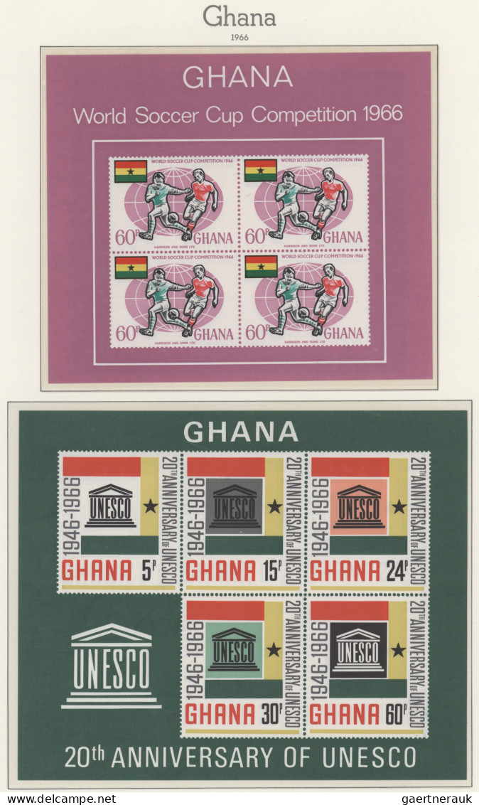 Ghana: 1938/1975 Gold Coast & Ghana: Mint Collection On Printed Pages In A Big B - Ghana (1957-...)