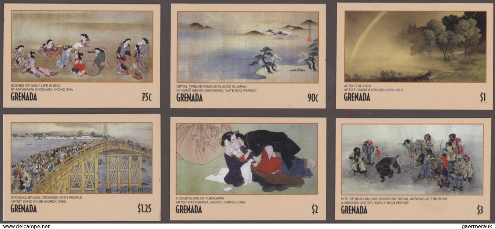 Grenada: 2000/2014. Collection containing 939 IMPERFORATE stamps and 34 IMPERFOR