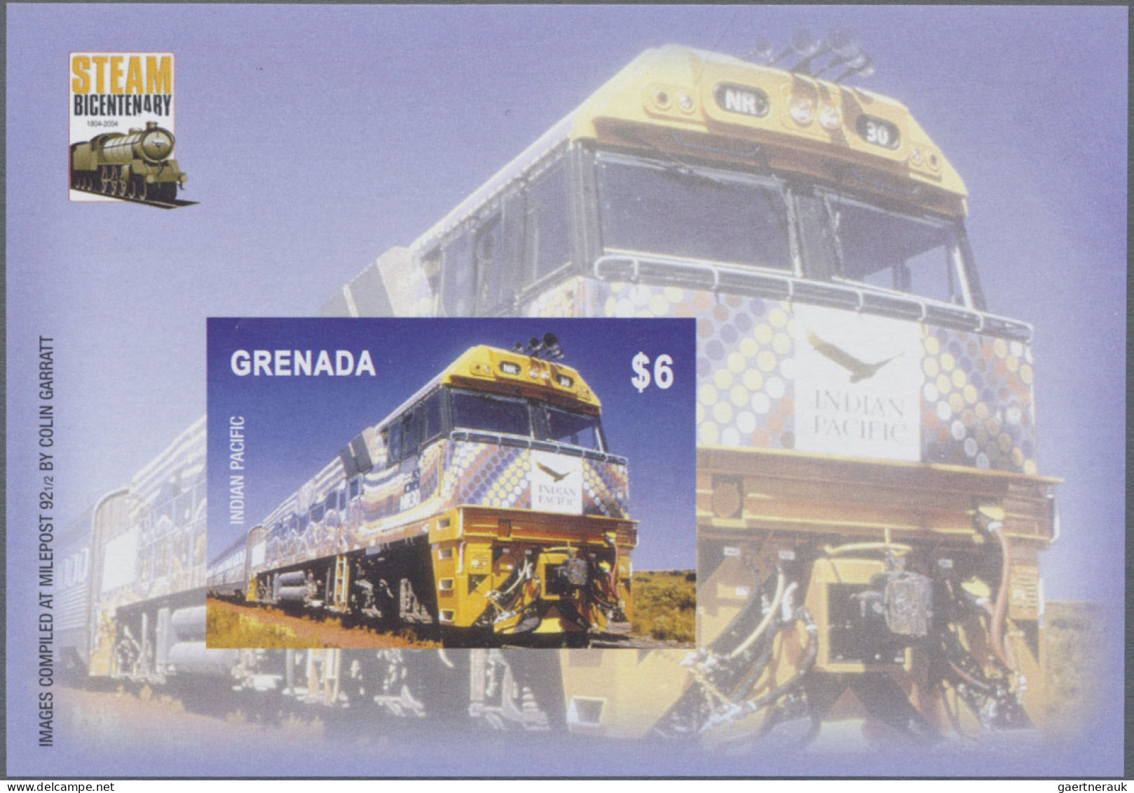 Grenada: 2000/2016. Collection containing 186 IMPERFORATE stamps (inclusive many