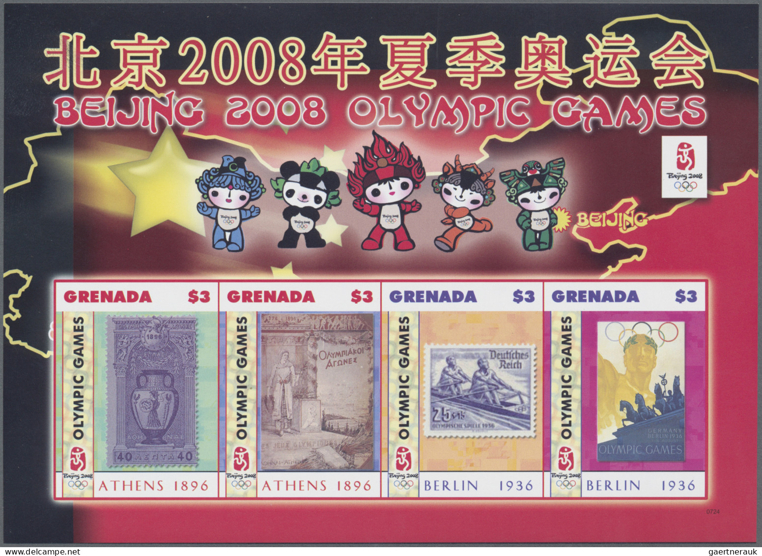 Grenada: 2000/2016. Collection containing 186 IMPERFORATE stamps (inclusive many