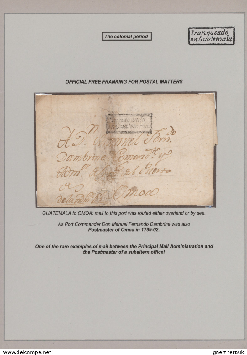 Guatemala - Stampless Letters: 1768/1871, "Guatemala Postal Markings", Extraordi - Guatemala