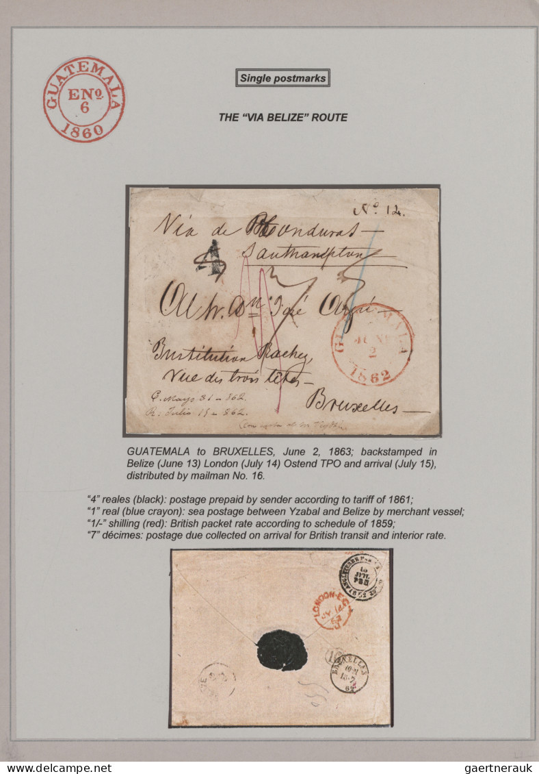 Guatemala - Stampless Letters: 1768/1871, "Guatemala Postal Markings", Extraordi - Guatemala