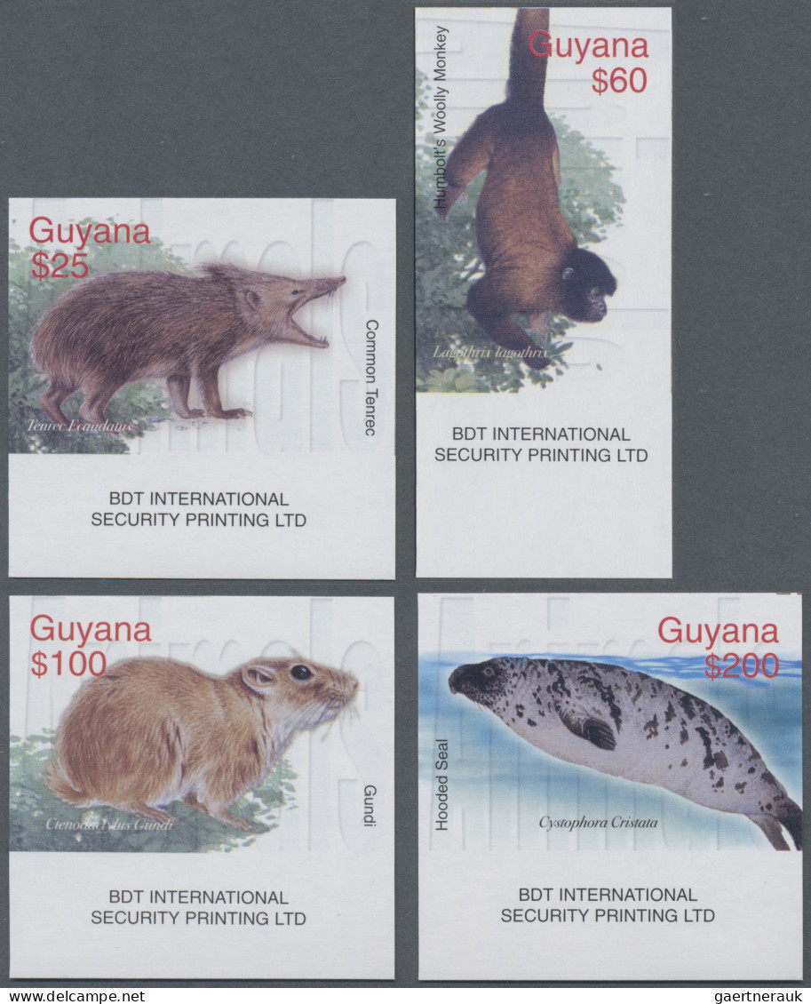 Guyana: 2000/2003. Collection Containing 39 IMPERFORATE Stamps (inclusive S/s, M - Guyana (1966-...)