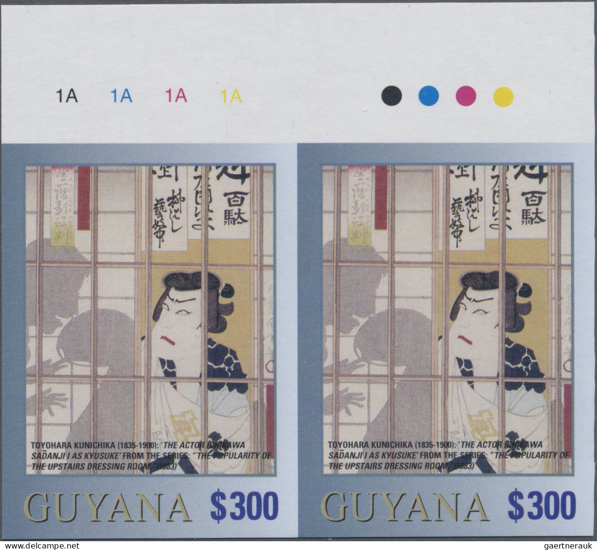 Guyana: 2000/2003. Collection containing 39 IMPERFORATE stamps (inclusive s/s, m