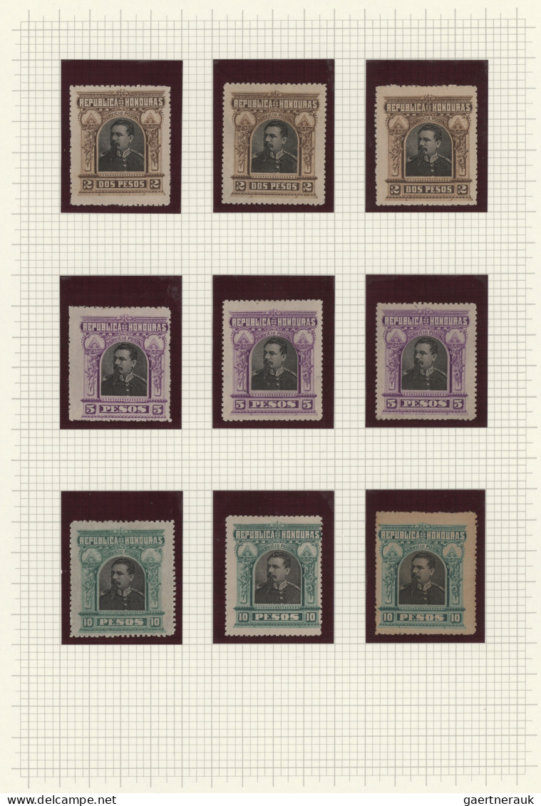 Honduras: 1866/1898, specialised collection of apprx. 440 stamps well arranged o