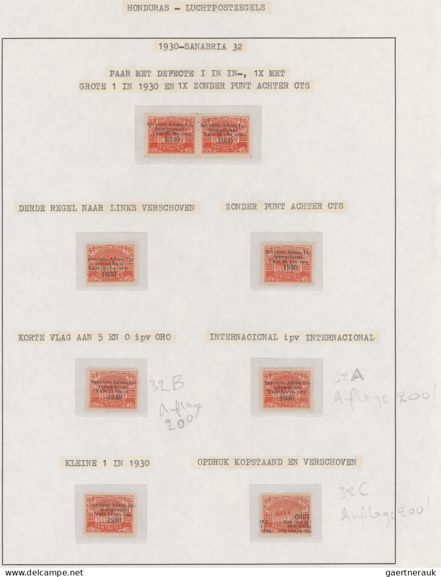 Honduras: 1925/1989, AIRMAIL STAMPS, comprehensive, almost exclusively mint coll