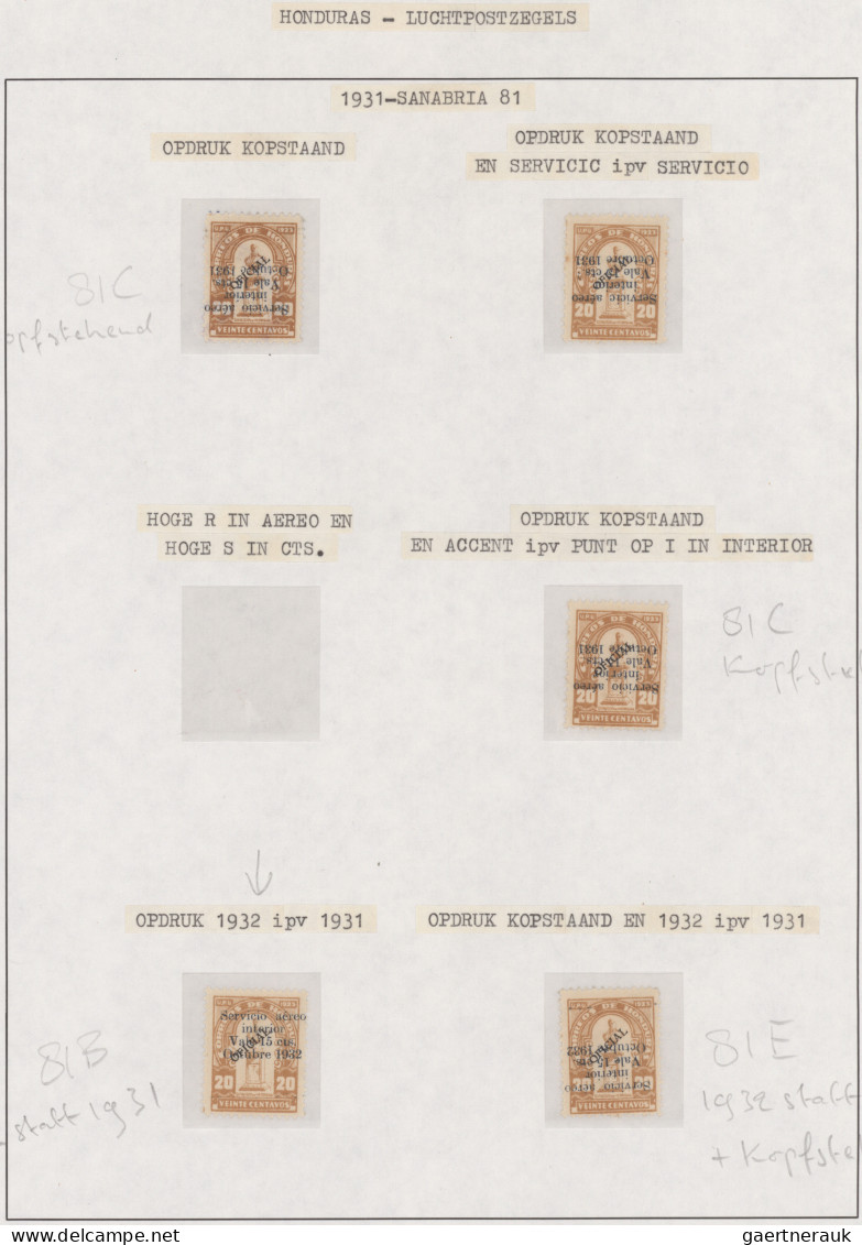 Honduras: 1925/1989, AIRMAIL STAMPS, comprehensive, almost exclusively mint coll