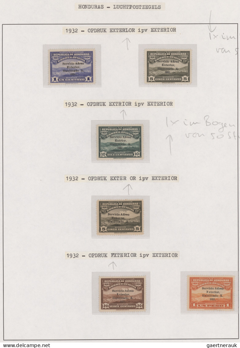 Honduras: 1925/1989, AIRMAIL STAMPS, comprehensive, almost exclusively mint coll