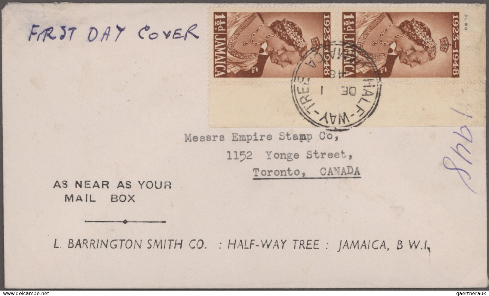 Jamaica: 1851/2000 (ca.), Assortment Of Apprx. 92 Covers/cards, Comprising Inter - Jamaica (1962-...)