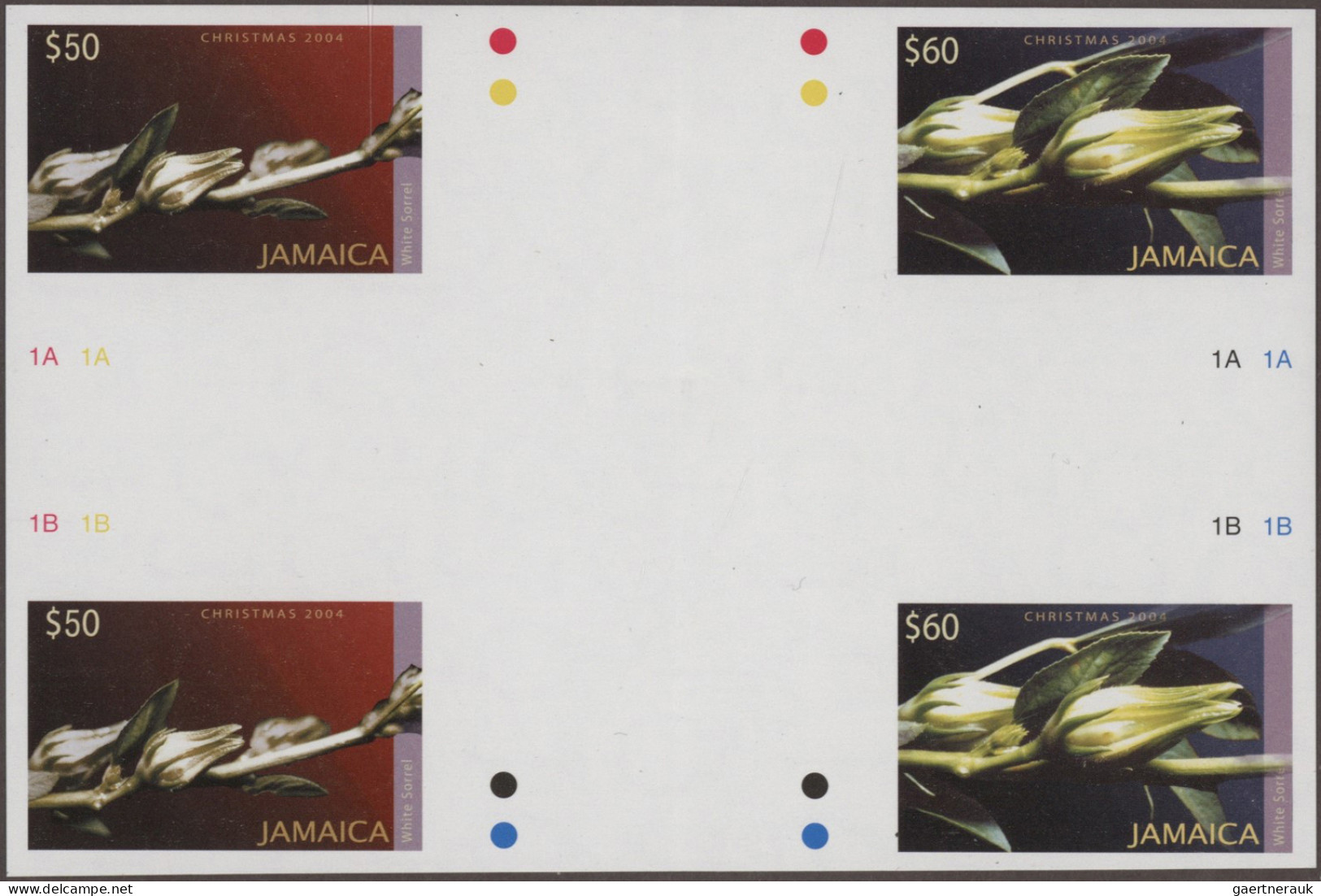 Jamaica: 1995/2008. Collection Containing 1811 IMPERFORATE Stamps (inclusive Som - Jamaique (1962-...)