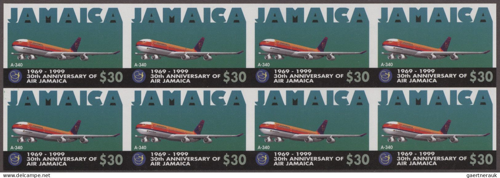 Jamaica: 1995/2008. Collection Containing 1811 IMPERFORATE Stamps (inclusive Som - Giamaica (1962-...)