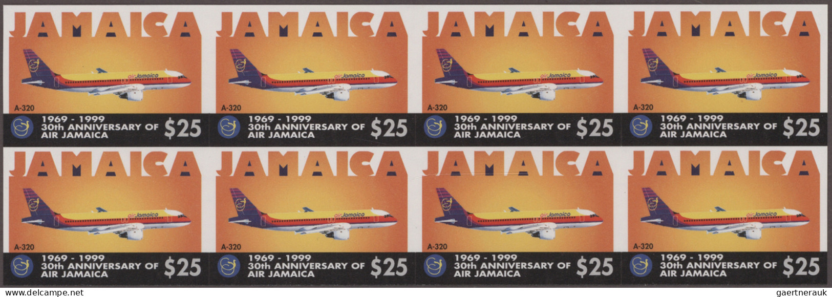 Jamaica: 1995/2008. Collection containing 1811 IMPERFORATE stamps (inclusive som