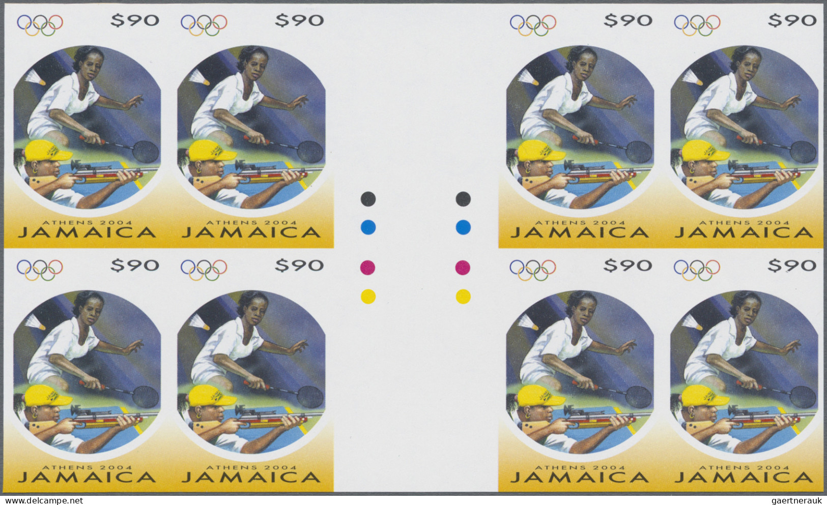 Jamaica: 1995/2008. Collection containing 1811 IMPERFORATE stamps (inclusive som