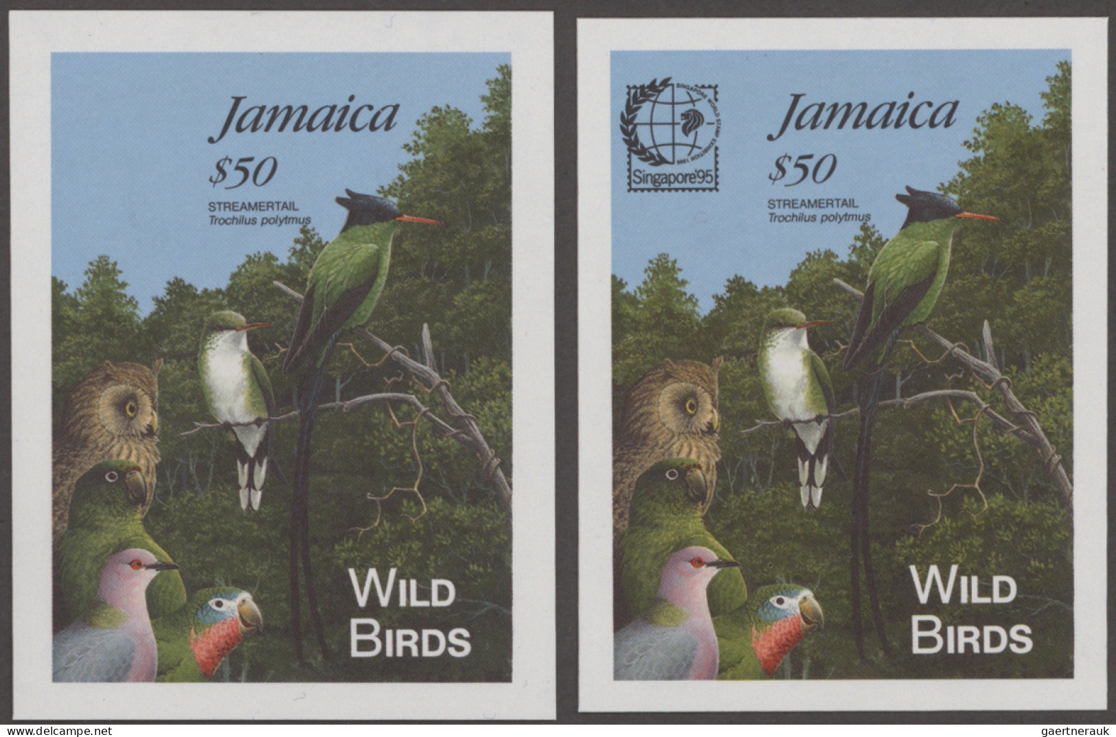 Jamaica: 1995/2016. Collection Containing 10131 IMPERFORATE Stamps And 109 IMPER - Jamaica (1962-...)