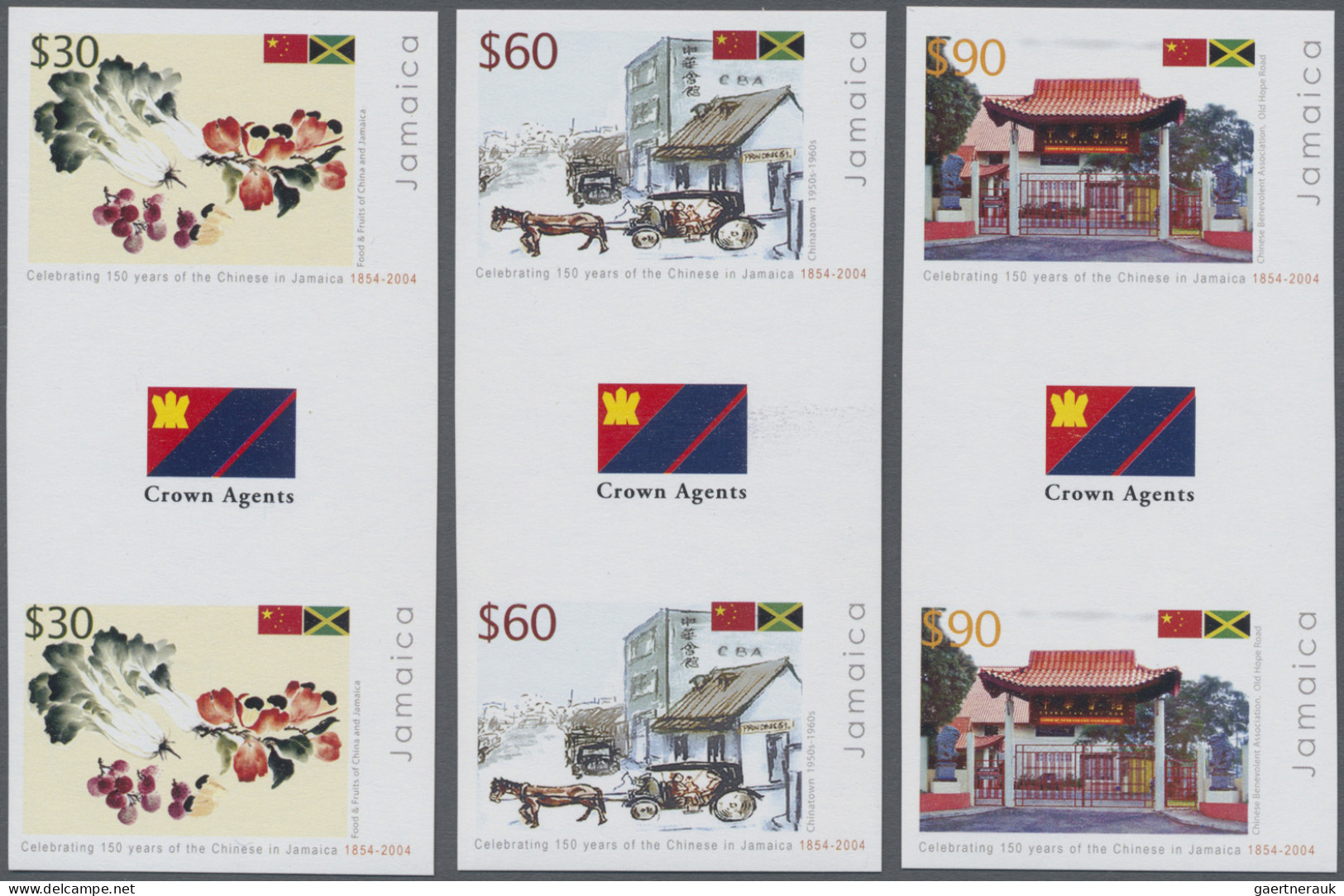 Jamaica: 1995/2016. Collection Containing 220 IMPERFORATE Stamps (inclusive S/s, - Jamaique (1962-...)