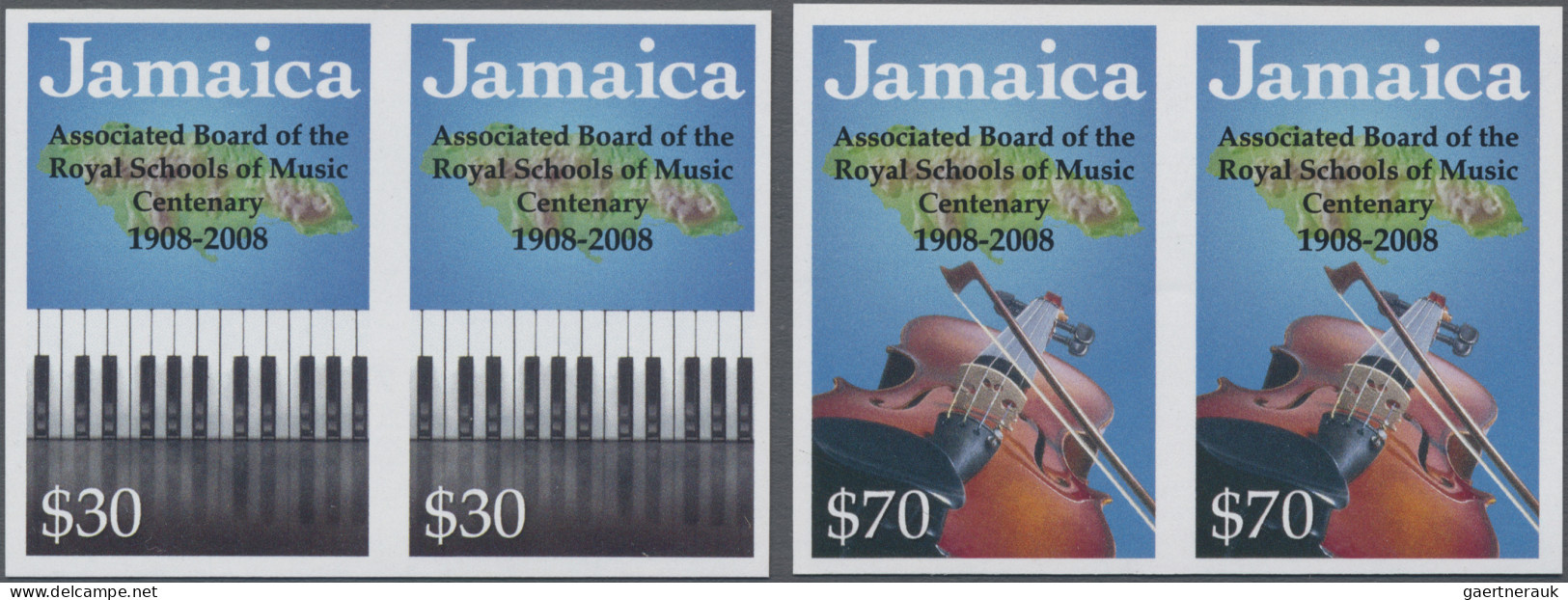 Jamaica: 1995/2016. Collection containing 220 IMPERFORATE stamps (inclusive s/s,