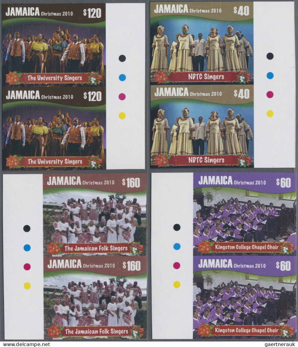 Jamaica: 1995/2016. Collection containing 220 IMPERFORATE stamps (inclusive s/s,