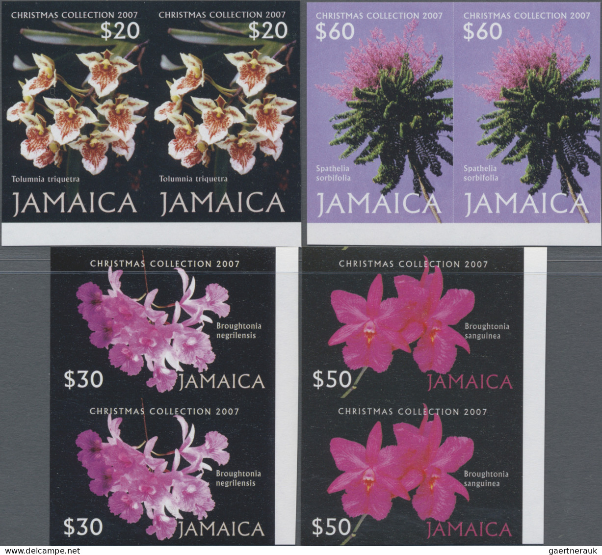 Jamaica: 1995/2016. Collection containing 220 IMPERFORATE stamps (inclusive s/s,