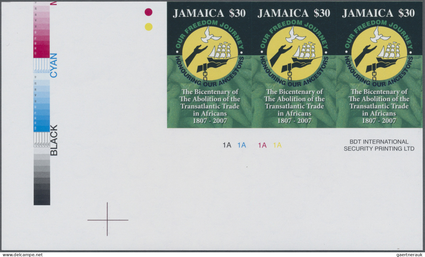 Jamaica: 1995/2016. Collection containing 220 IMPERFORATE stamps (inclusive s/s,