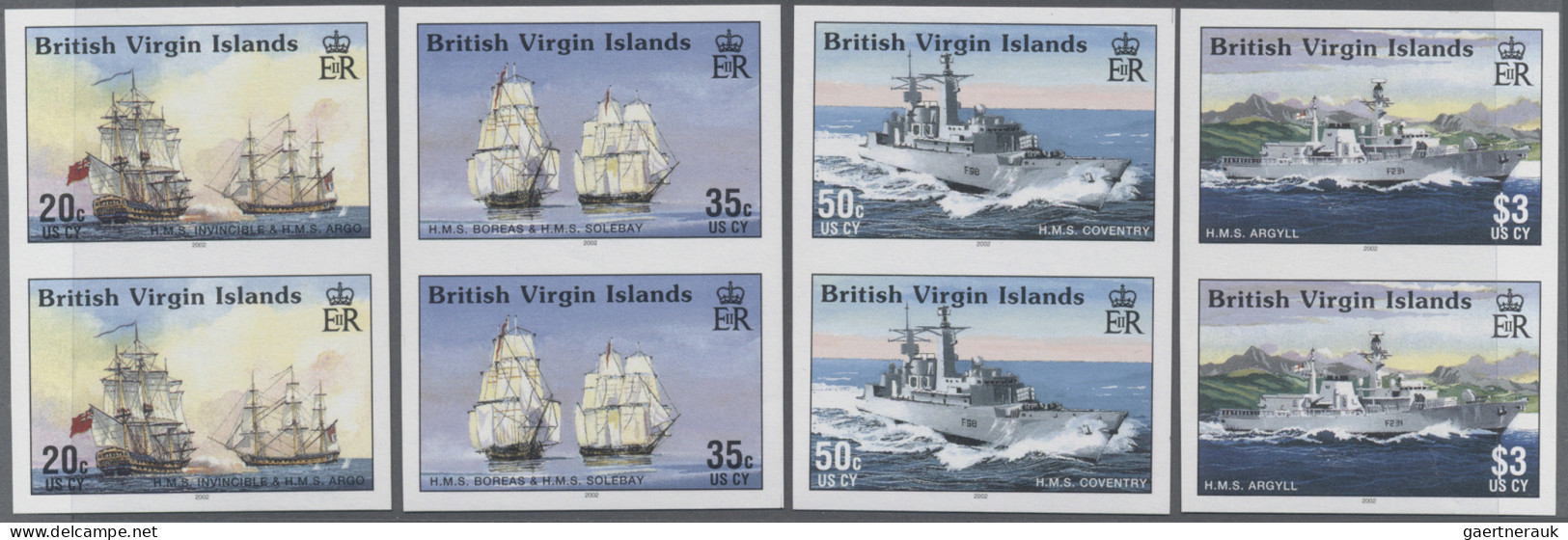 Virgin Islands: 2002/2007. Collection containing 144 IMPERFORATE stamps (inclusi