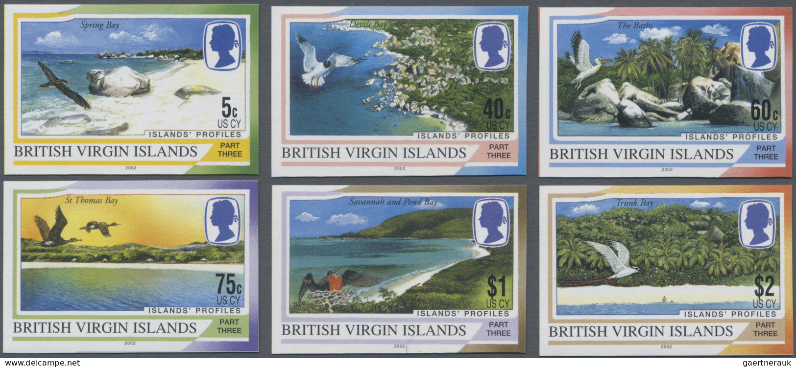 Virgin Islands: 2002/2007. Collection containing 144 IMPERFORATE stamps (inclusi