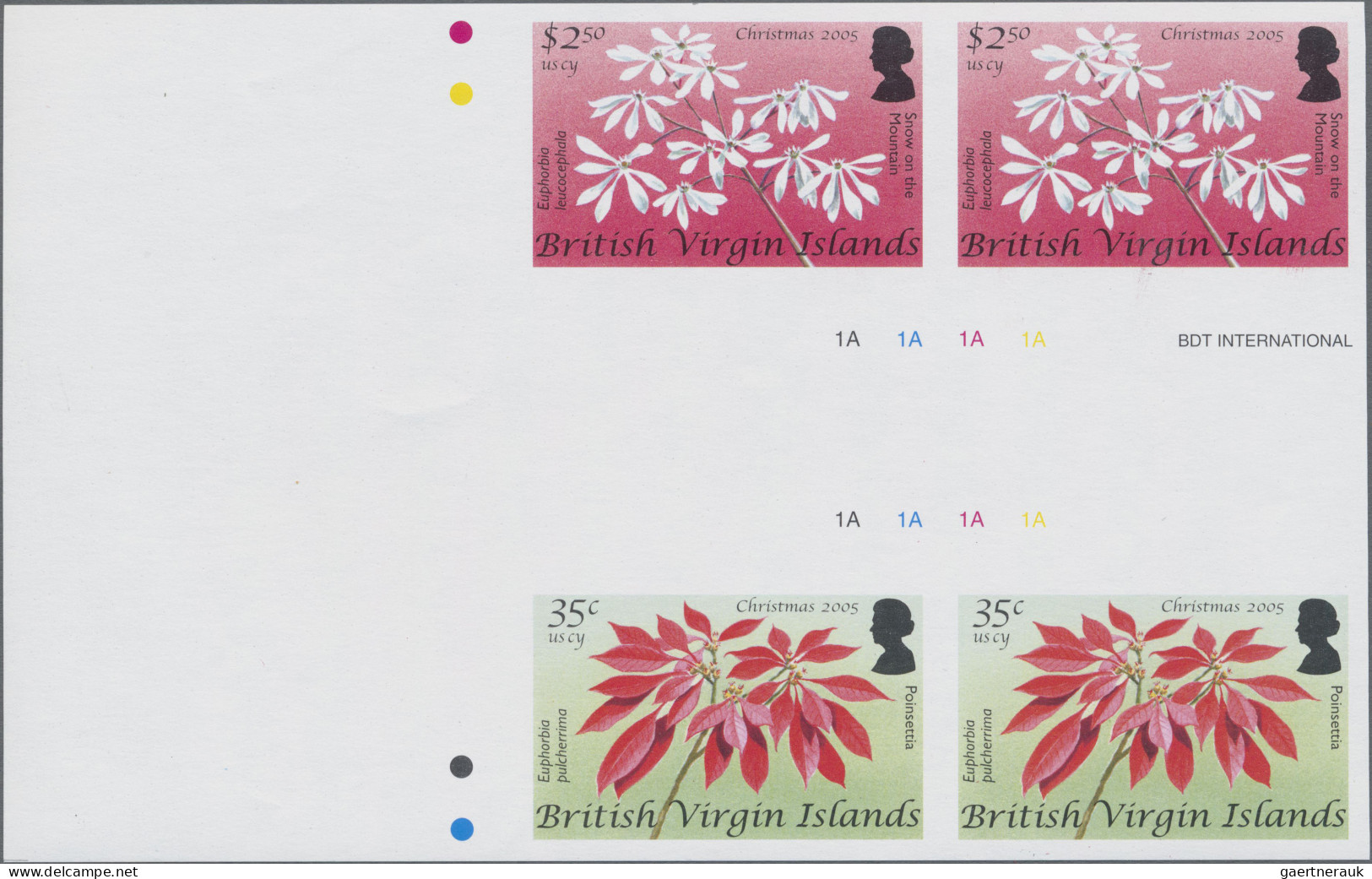Virgin Islands: 2002/2007. Collection containing 144 IMPERFORATE stamps (inclusi