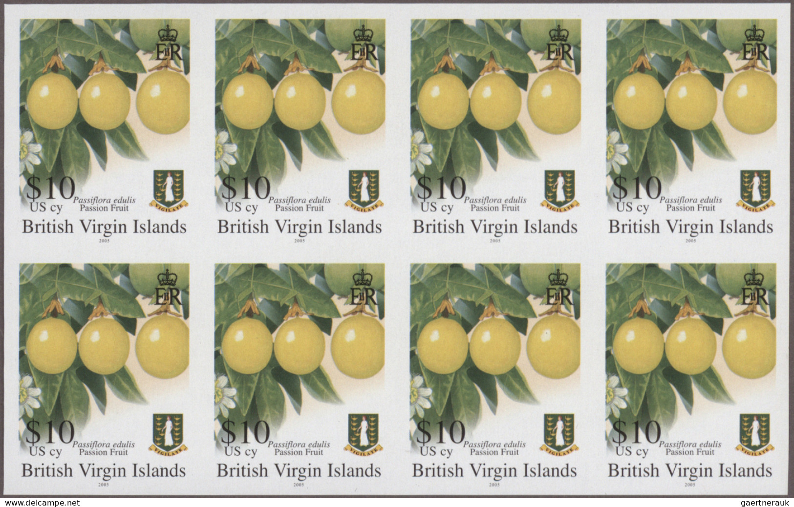 Virgin Islands: 2002/2008. Collection Containing 1319 IMPERFORATE Stamps And 20 - Iles Vièrges Britanniques