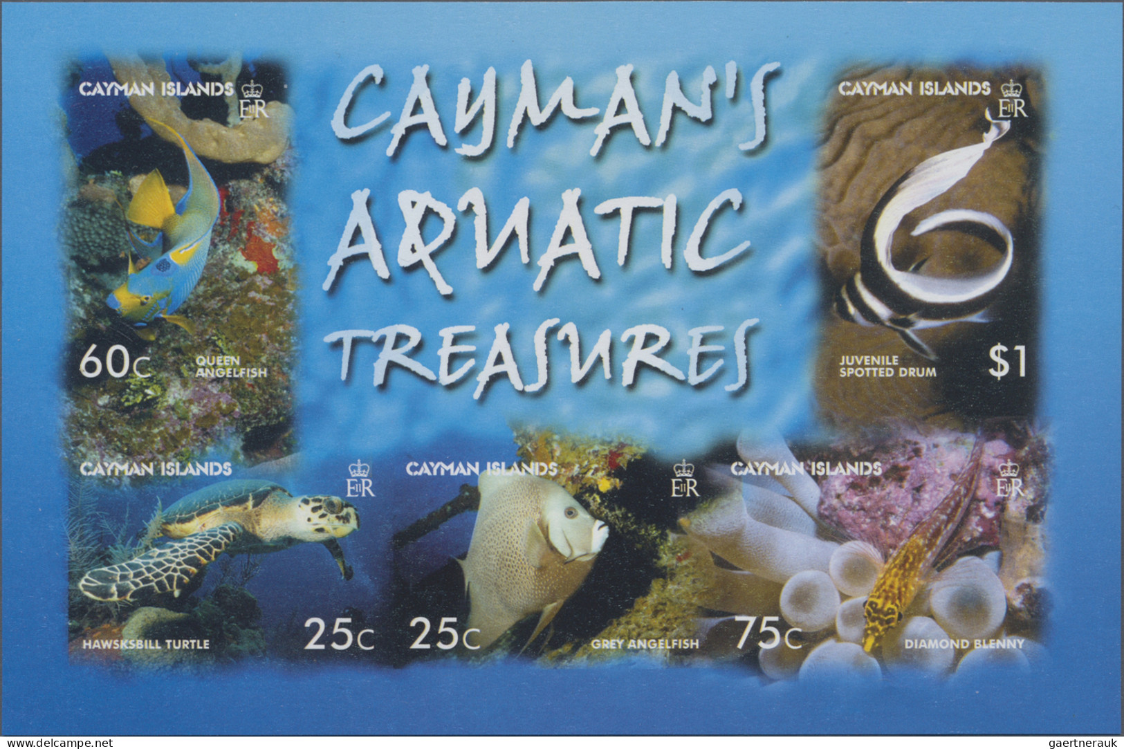 Cayman Islands: 2000/2015. Collection containing 413 IMPERFORATE stamps (inclusi