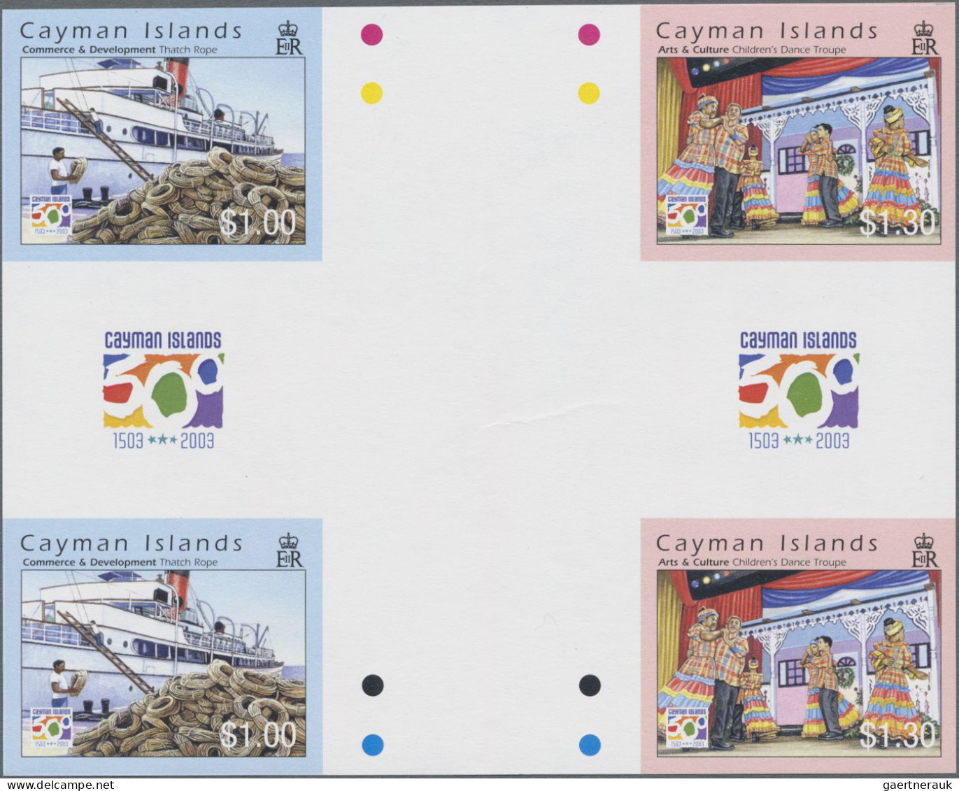 Cayman Islands: 2000/2015. Collection containing 413 IMPERFORATE stamps (inclusi