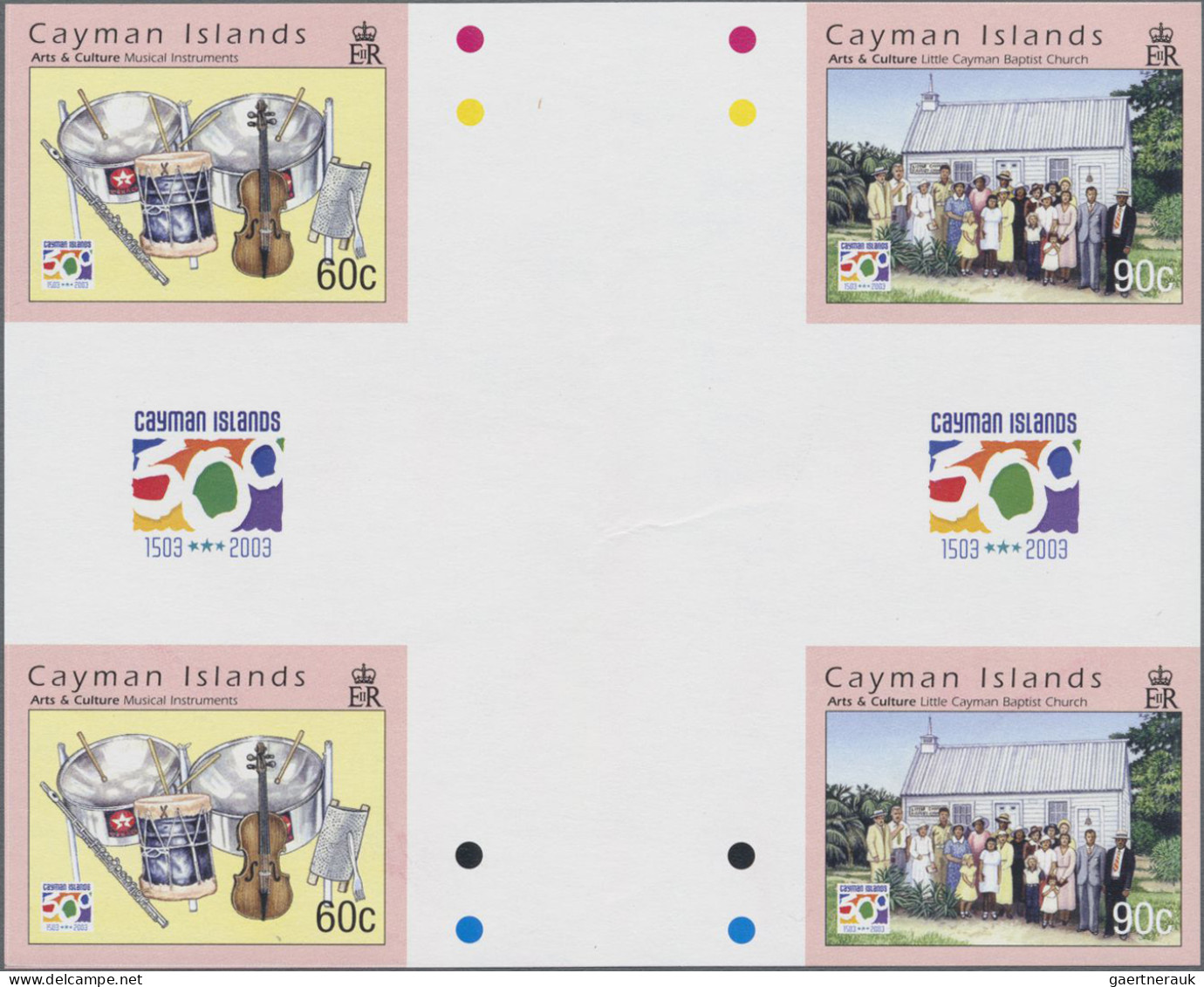 Cayman Islands: 2000/2015. Collection containing 413 IMPERFORATE stamps (inclusi