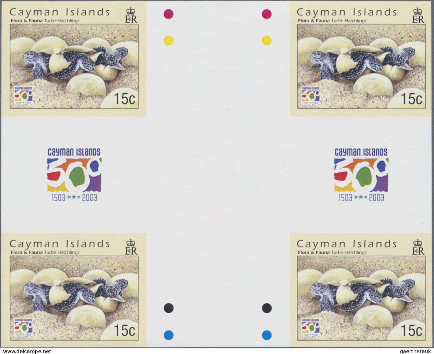 Cayman Islands: 2000/2015. Collection containing 413 IMPERFORATE stamps (inclusi