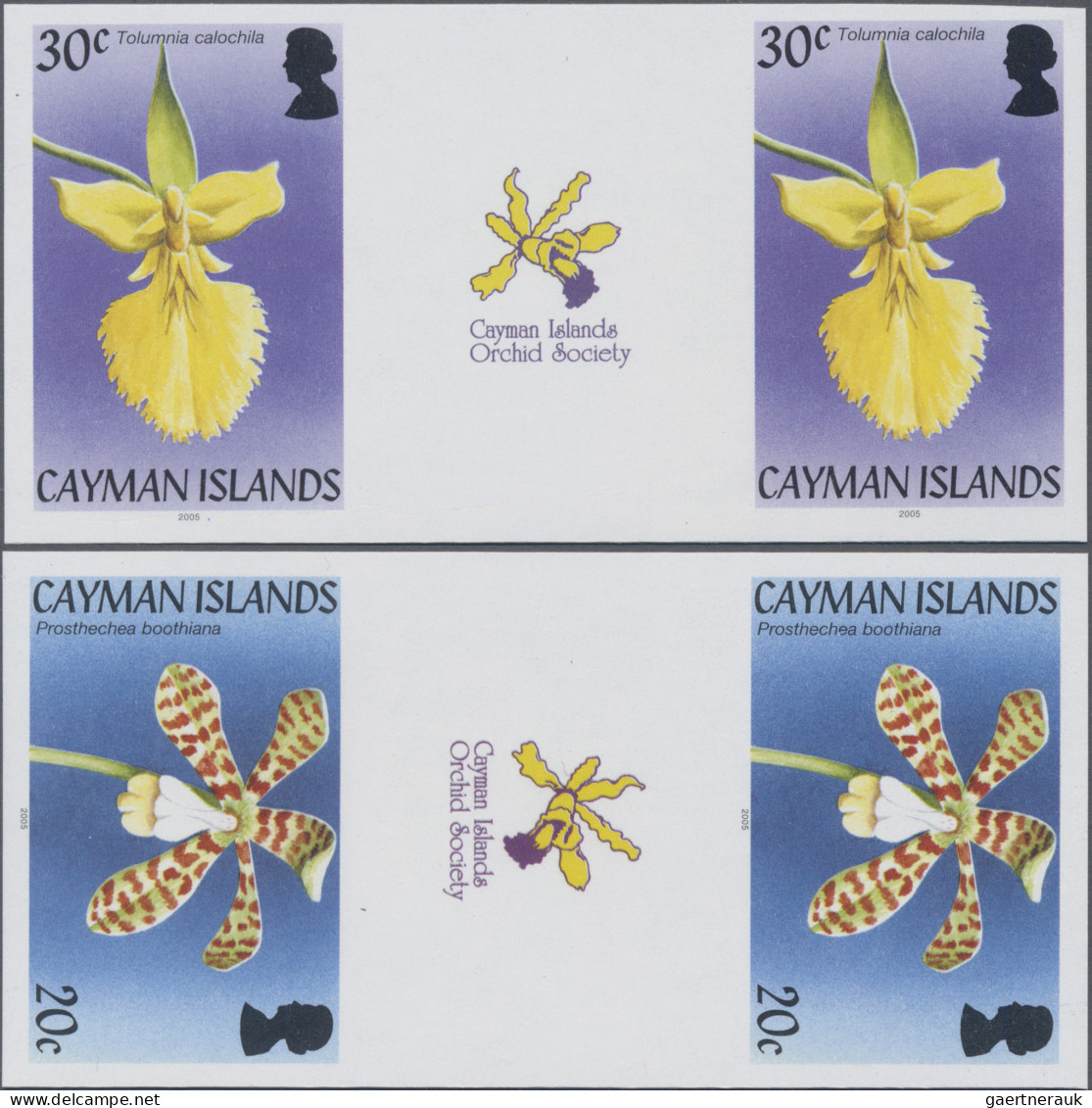 Cayman Islands: 2000/2015. Collection containing 413 IMPERFORATE stamps (inclusi