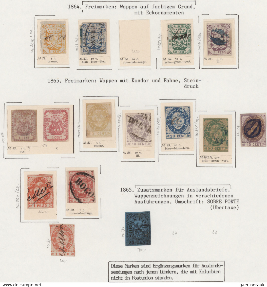 Columbia: 1859-1954 Used And/or Mint Collection On Pages In A Big Binder, From F - Colombie
