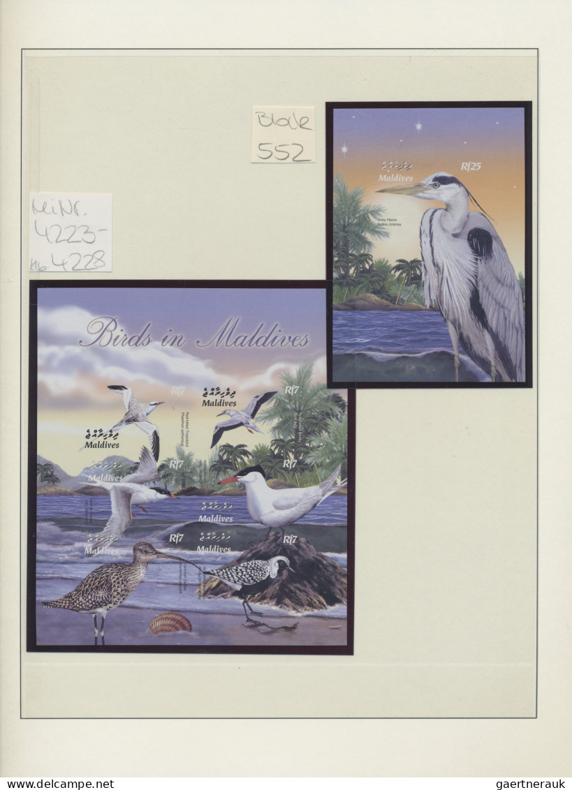 Maldives: 2000/2004. Collection In Album Containing 195 IMPERFORATE Stamps (incl - Maldives (1965-...)