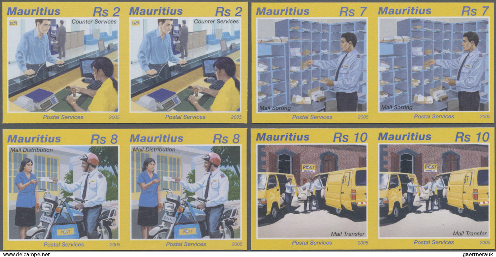 Mauritius: 1995/2016. Collection containing 2504 IMPERFORATE stamps (inclusive s