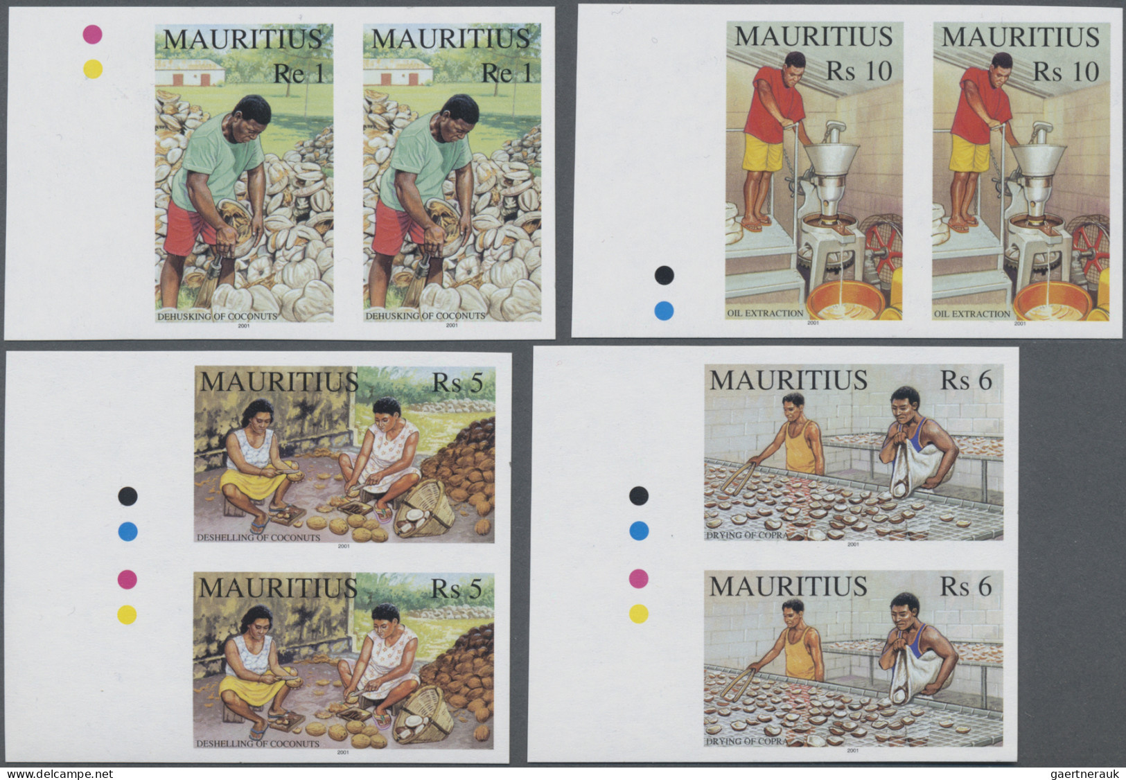 Mauritius: 1998/2016. Collection containing 507 IMPERFORATE stamps (inclusive cr