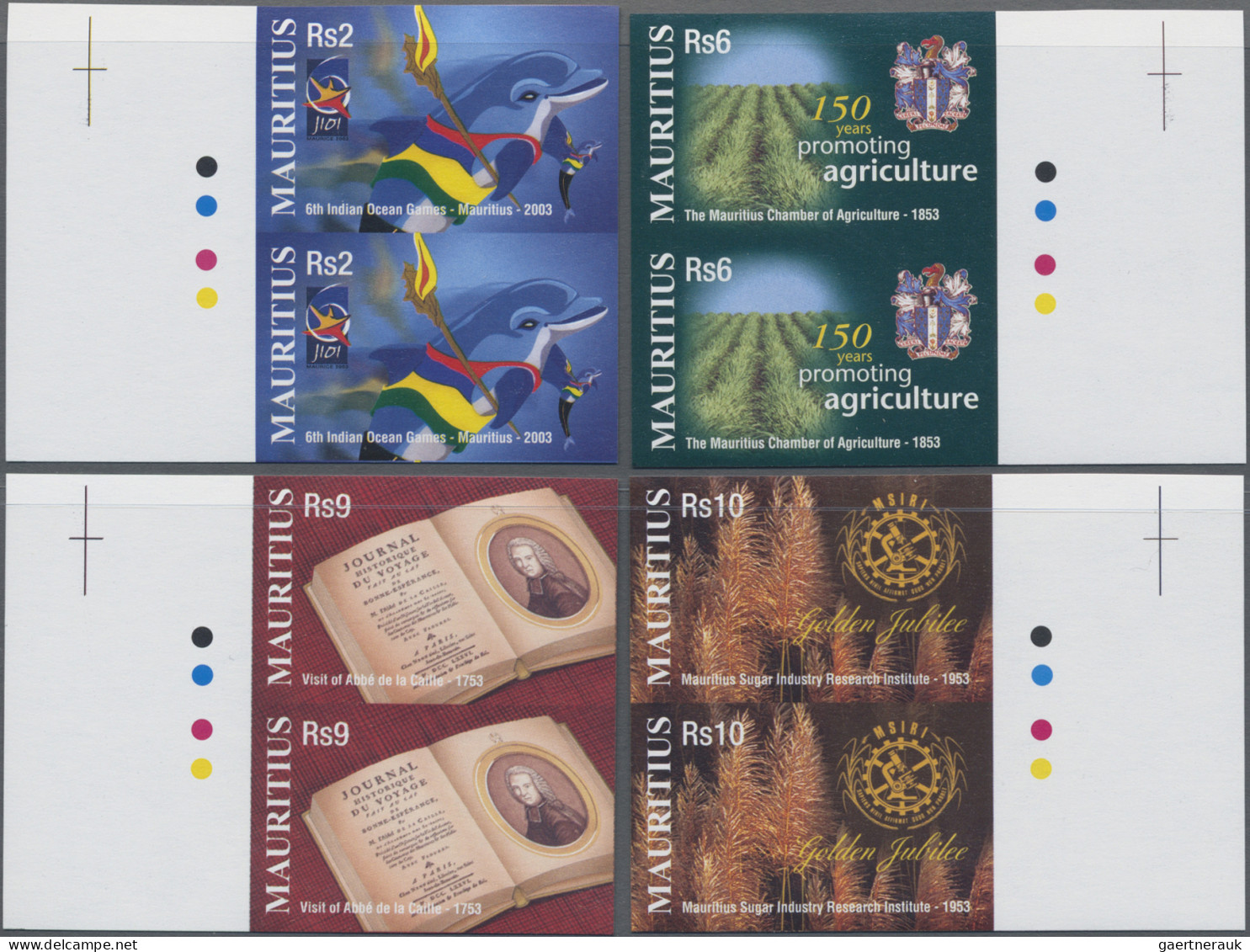 Mauritius: 1998/2016. Collection containing 507 IMPERFORATE stamps (inclusive cr