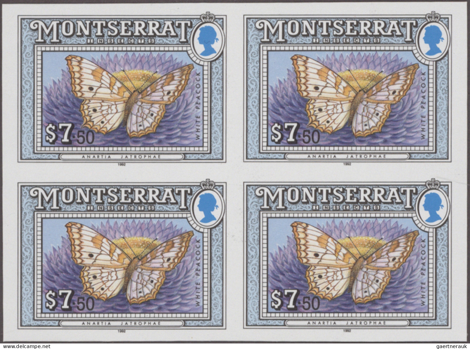 Montserrat: 1992. Collection Containing 128 IMPERFORATE Stamps Concerning The Ve - Otros