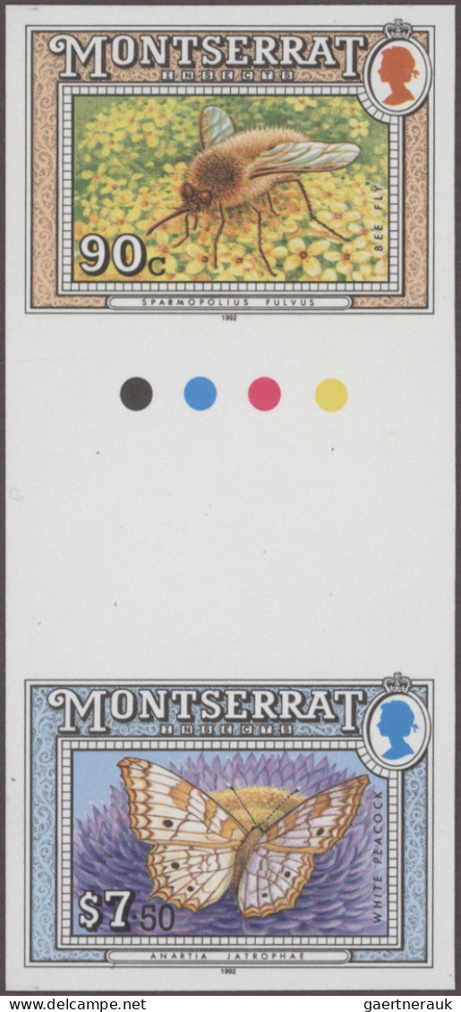 Montserrat: 1992. Collection containing 128 IMPERFORATE stamps concerning the ve